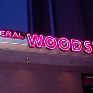 General Wood Shop neon sign.
